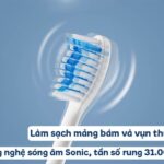 Bàn chải điện sóng âm sẽ tạo dao động ở biên độ thấp nhưng có tần số cao