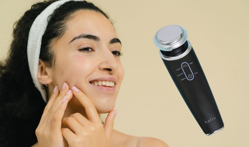 Máy massage đẩy tinh chất Halio Black Máy massage đẩy tinh chất Halio Black