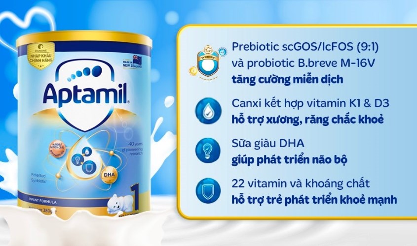 Sữa bột Aptamil Infant Formula số 1 380g (0 - 12 tháng) Sữa bột Aptamil Infant Formula số 1 380g (0 - 12 tháng)